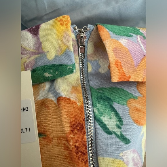 NWT Floral Tube Top, Strapless Crop Top, Pretty Spring Colors - Picture 6 of 6